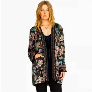 NWT Johnny Was Reversible Silk Smoking Jacket XS